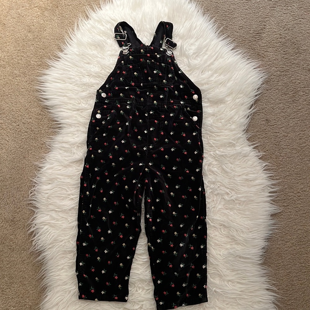 Gymboree black overalls girls